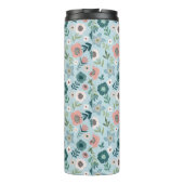 Gepersonaliseerde bloemmok met naam thermosbeker (Achterkant)