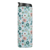 Gepersonaliseerde bloemmok met naam thermosbeker (Geroteerd rechts)