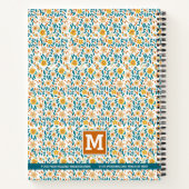 Gepersonaliseerde Bloemmonogram & Naam Notitieboek (Achterkant)