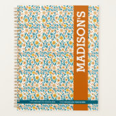 Gepersonaliseerde Bloemmonogram & Naam Planner (Voorkant)