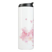 Gepersonaliseerde Bloemmonogram Thermische Tumbler Thermosbeker (Gedraaid links)