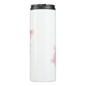 Gepersonaliseerde Bloemmonogram Thermische Tumbler Thermosbeker (Achterkant)
