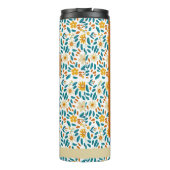 Gepersonaliseerde Bloemmonogram Thermische Tumbler Thermosbeker (Achterkant)