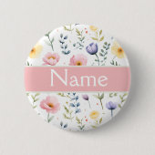 Gepersonaliseerde bloemnaam Button (Voorkant)