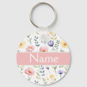 Gepersonaliseerde bloemnaam sleutelhanger (Achterkant)