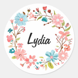 Gepersonaliseerde Bloemnaam Sticker – Custom Gift​