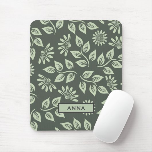 Gepersonaliseerde Bloempatroon Mousepad Muismat (Met muis)