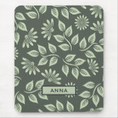 Gepersonaliseerde Bloempatroon Mousepad Muismat (Voorkant)