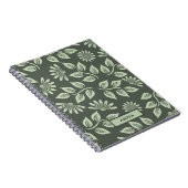 Gepersonaliseerde Bloempatroon Spiraal Notitieboek (Rechterzijde)
