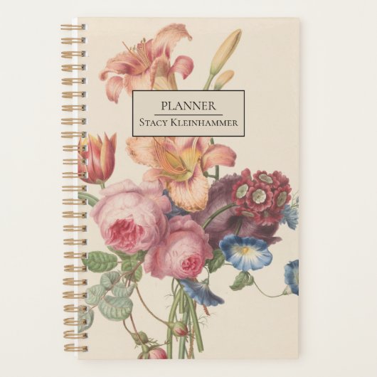 Gepersonaliseerde bloemplanner planner (Voorkant)