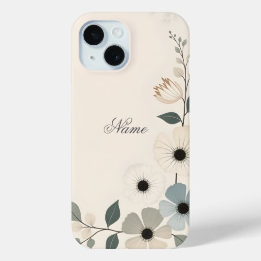 Gepersonaliseerde bloemrand Case-Mate iPhone case (Achterkant)