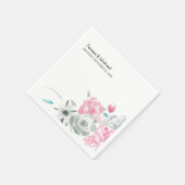 Gepersonaliseerde Bloesem Bloesem waterverf bruilo Servet (Hoek)