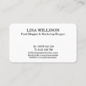 Gepersonaliseerde Blogger Influencer Content Creat Visitekaartje (Achterkant)