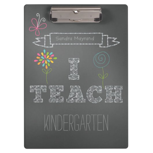 Gepersonaliseerde blokbord voor bloemen klembord (Voorkant)