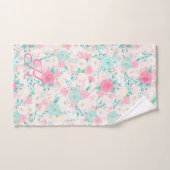 Gepersonaliseerde Blonde Ballerina Pink Floral Bad Handdoek (Handdoek)