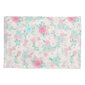 Gepersonaliseerde Blonde Ballerina Pink Floral Pil Kussensloop (Achterkant)