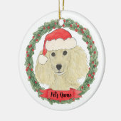 Gepersonaliseerde Blonde Golden Poodle Keramisch Ornament (Links)
