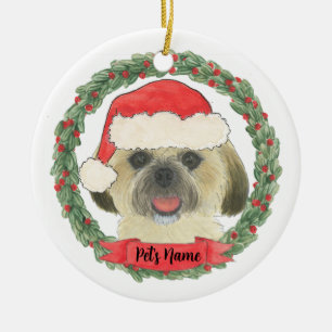 Gepersonaliseerde Blonde Golden Tan Shih Tzu Keramisch Ornament