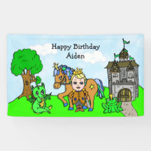 Gepersonaliseerde Blonde Haire Prince Birthday Ban
