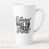 Gepersonaliseerde Blondes maken de beste vrienden Latte Mok (Rechts)
