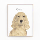 Gepersonaliseerde Blondine Gouden Cocker Spaniël K Foto Afdruk