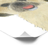 Gepersonaliseerde blondine gouden shih tzu kunst foto afdruk (Hoek)