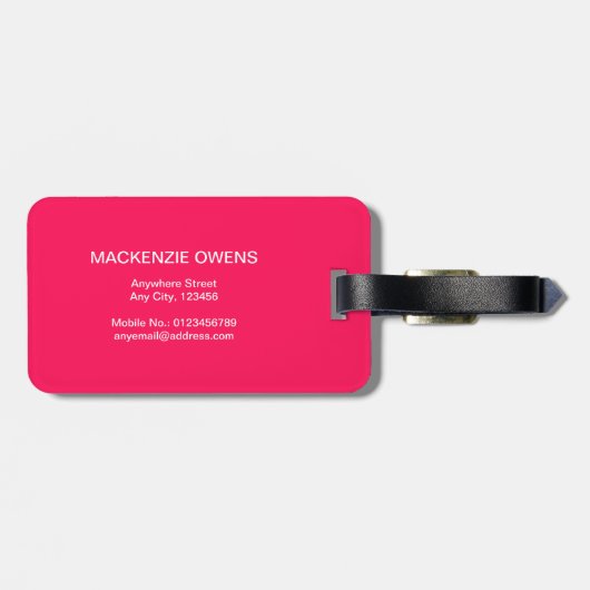 Gepersonaliseerde Blooms & Rainbows Bagagelabel (Achterkant horizontaal)