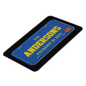 Gepersonaliseerde Blue and Gold License Bord Magneet (Linkerzijde)