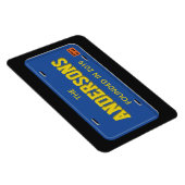 Gepersonaliseerde Blue and Gold License Bord Magneet (Rechterzijde)