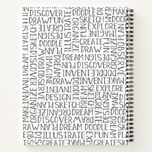 Gepersonaliseerde Blue Artist Sketchbook Notitiebo Notitieboek (Achterkant)