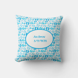 Gepersonaliseerde Blue Baby Boy Baby shower kinder Kussen