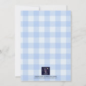 Gepersonaliseerde Blue Ballerina Dance Party Verja Kaart (Achterkant)