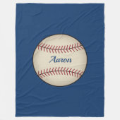 Gepersonaliseerde  Blue Baseball Blanket Gift Fleece Deken (Voorkant)