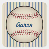 Gepersonaliseerde Blue Baseball Stickers (Voorkant)