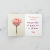 Gepersonaliseerde Blue Bird Flowers Waterverf verj Kaart (Binnen)