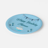 Gepersonaliseerde Blue Birthday Paper Bord (Gekanteld)