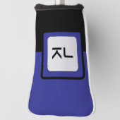 Gepersonaliseerde Blue Black Golf Head Putter Hoes Golfheadcover (Draai 90)
