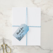 Gepersonaliseerde Blue Bokeh Dank u Cadeau Labels Cadeaulabel (Met Touw)