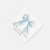 Gepersonaliseerde Blue Bow Girl Coquette Baby show Servet (Hoek)