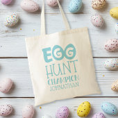 Gepersonaliseerde Blue Boy Easter Egg Hunt Champio Tote Bag