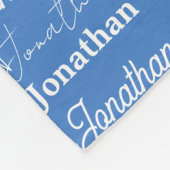 Gepersonaliseerde Blue Boys Naam Font Collage Scha Fleece Deken (Hoek)