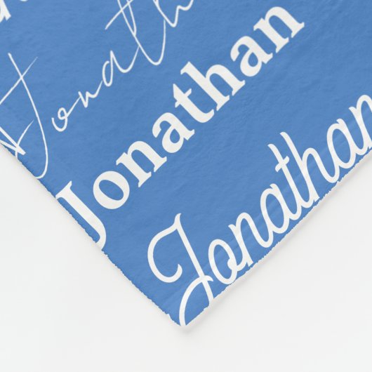 Gepersonaliseerde Blue Boys Naam Font Collage Scha Fleece Deken (Hoek)