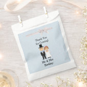 Gepersonaliseerde Blue Bride & bruidegom Snoepjes  Bedankzakje (Geknipt)
