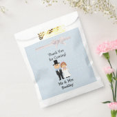 Gepersonaliseerde Blue Bride & bruidegom Snoepjes  Bedankzakje (Gezegeld)
