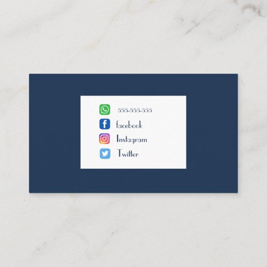 Gepersonaliseerde Blue Cattery Visitekaartje (Achterkant)