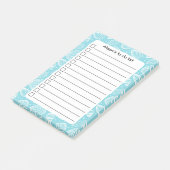 Gepersonaliseerde Blue Coastal Shells to Do-lijst Post-it® Notes (Schuin)