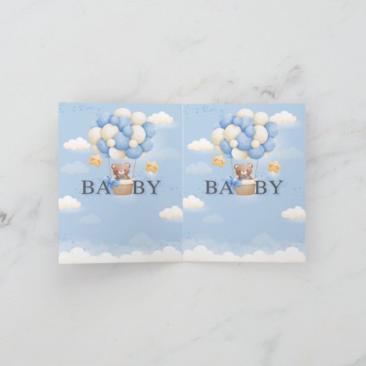 Gepersonaliseerde Blue & Cream Elephant Baby showe (Binnen)