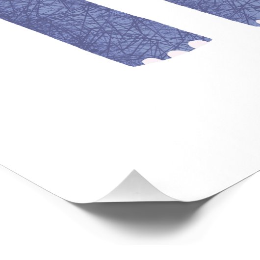 Gepersonaliseerde Blue Elephant Waterverf Perfect Poster (Hoek)