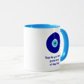 Gepersonaliseerde Blue Evil Eye Drop Amulet Mok (Voorkant rechts)