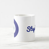 Gepersonaliseerde Blue Evil Eye Protection Symbool Koffiemok (Center)